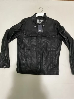 G Star Raw Vodan 3D Slim Faux Leather Moto Jacket Black Size L Nwt - Image 1 of 4