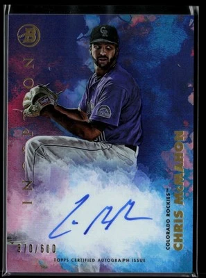 2021 Bowman Inception Autograph #PA-CMN Chris McMahon 370/600 - Image 1 of 2