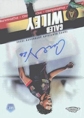 2022 Topps Chrome MLS #3 Caleb Wiley Base Set Autographs Refractor - Image 1 of 2