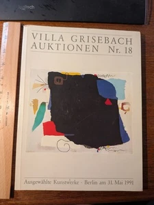 villa grisebach Auktionen Nr. 18 May 31 1991 Berlin Ausgewahlte Kunstwerke Pbk - Imagen 1 de 15