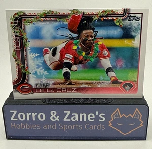 Luces navideñas Elly de La Cruz 2025 Topps alrededor del cuello variación de imagen SP #H97 - Imagen 1 de 2