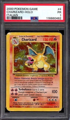 2000 Pokémon Game Italian Charizard-Holo #4 PSA 1 POOR - Image 1 of 2