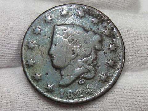 1824 Large Cent Better Date but Bent.  #31 Cover