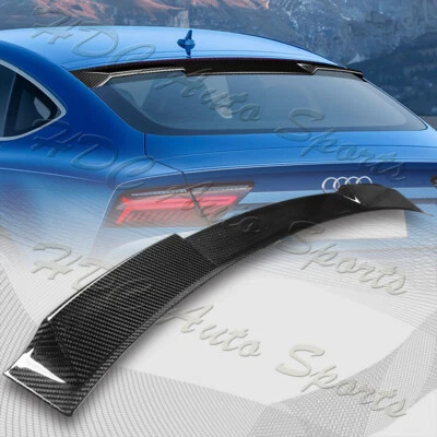 For 2012-2018 Audi A7 S7 RS7 Real Carbon Fiber Rear Roof Window Spoiler Wing - Image 1 of 4