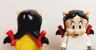 Nuevo LEGO Cabeza de Dibujos Animados Cerdo Grande Petunia Cerdos Cerdos Cerdos Novia COLETAS PELO GRANDE Foto 1 de 2