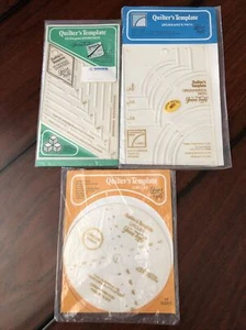 Yours Truly Quilters Template Lot of 3 Vintage Drunkard's Path Diamonds Cir Open - Picture 1 of 7