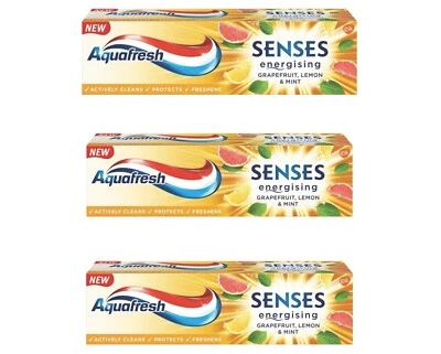 Aquafresh Toothpaste Senses Energising Grapefruit Lemon Mint Freshness Protect - Image 1 of 4
