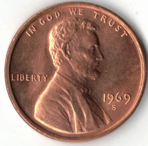 1969 S LINCOLN CENT IN OTTIME CONDIZIONI NON CIRCOLATA pz m.00 - Foto 1 di 4