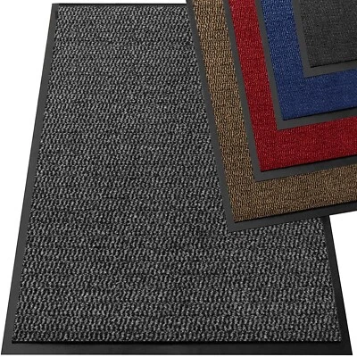 Large Barrier Door Mat Heavy Duty Rubber Back Non Slip Floor Rug Kitchen Hallway - Image 1 of 3