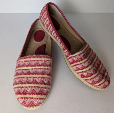BOC Born Concept Shoes Franki Geometric Red Espadrille Size 11 M Flat Loafers  - Изображение 1 из 4
