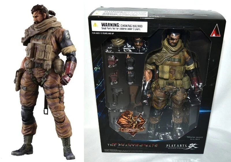 Metal Gear Solid Venom Snake LE Gold Tiger Play Arts Kai Figura Square Enix NUEVO Foto 1 de 4