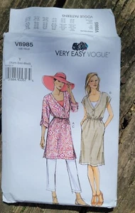 Pantalones de vestir túnica Vogue 8985 talla XS-Mediana talla 4-14 patrón sin cortes pulóver calce suelto - Imagen 1 de 7