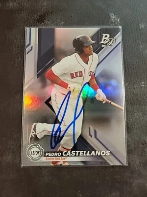 2019 Bowman Platinum Pedro Castellanos RC Rookie Card Signed IP Auto Baseball - Image 1 of 2