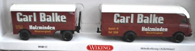 Wiking 0540 02  MB Ackermann Moving Van w/Trailer ("Carl Balke") -  NEW w/BOX - Image 1 of 4