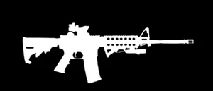 AR-15 Vinyl Decal Sticker Car Window Wall Bumper Gun Ammo Assault Rifle M16 5.56 - Picture 1 of 3