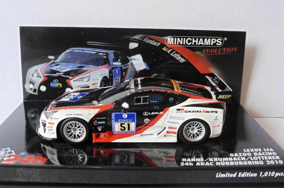 Lexus Lfa #51 Hahne Krumbach Loterer 24h Adac Nurburgring 2010 Minichamps 1/43 - Image 1 of 1