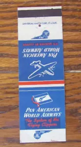 FUNDA MATCHBOOK AIRLINES: PAN AMERICAN AIRWAYS FUNDA VACÍA -C28 - Imagen 1 de 1