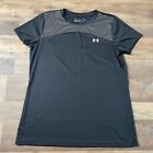 Under Armour T-Shirt Women's Large Black Athletic Training Fitness Running 911