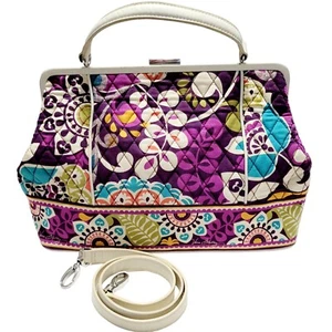 Bolso de Mano Vera Bradley Retirado Ciruela Crazy Barbara Marco 9.5"x15"x6 Tamaño Grande - Imagen 1 de 7