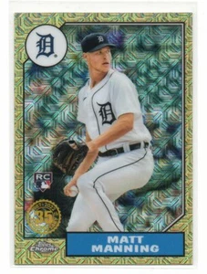 2022 Topps Serie 1 Mojo cromo refractor Matt Manning RC T87C-68 Detroit Tigers - Imagen 1 de 1