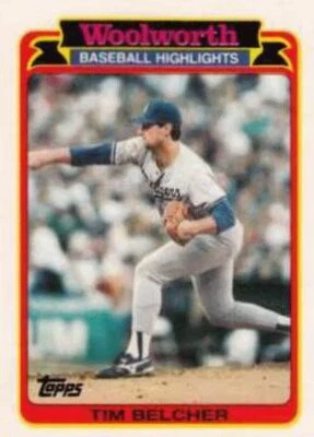 1989 Topps Woolworth бейсбол основные моменты бейсбол 29 Тим Белчер - Изображение 1 из 2