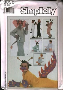 8830 Vintage Simplicity Halloween Costume Sewing Pattern Accessories Elephant - Picture 1 of 2