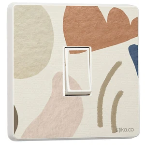 Pack of 2 Abstract Earth Tones Design for Single Light Switch Cover Vinyl - Picture 1 of 1