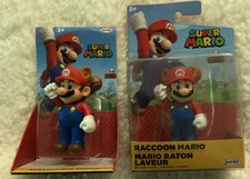 Nintendo Super Mario Raccoon Mario Figures Jakks *COLLECTIBLE FIGURES* Lot Of 2
