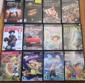 PS2 LOT OF 28 games , Star Wars, Lord Of The Rings, Rocky, Final Fantasy, Tak - Picture 1 of 3