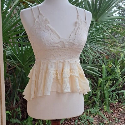 Camisola Zenana Mujer Pequeña Encaje Crema Foto 1 de 4