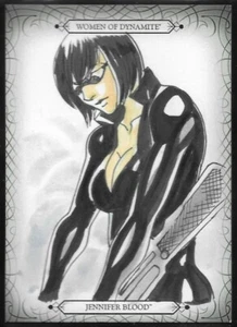 2014 Breygent Women of Dynamite SDCC SKETCH Karte Jennifer Blood Mel Joy San Juan - Bild 1 von 2