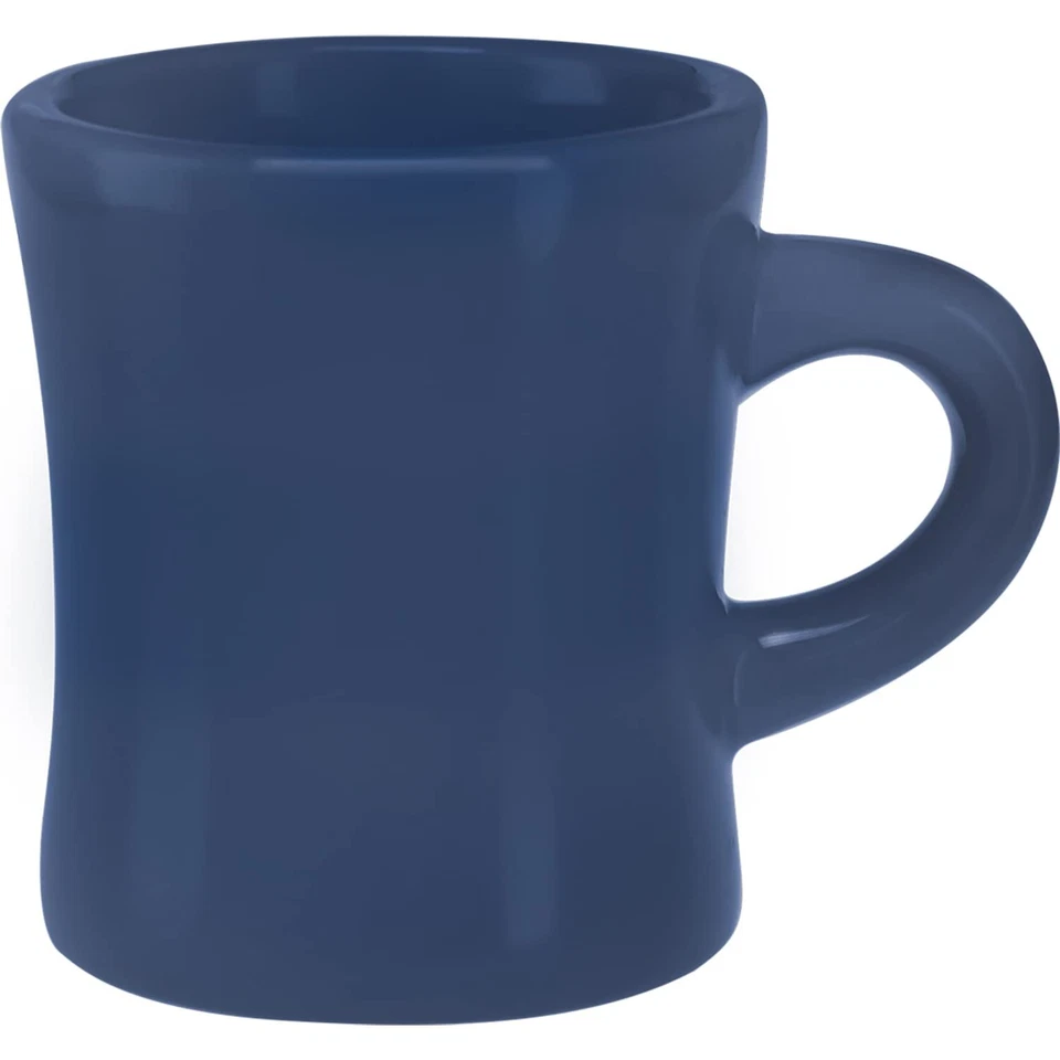 Culver 10-Ounce Ceramic Retro Diner Style Heavyweight Restaurant Mug Blue