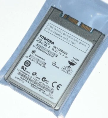 NEW Toshiba MK1629GSG 160GB,Internal,5400RPM,1.8"HDD1F08 HDD - Image 1 of 3