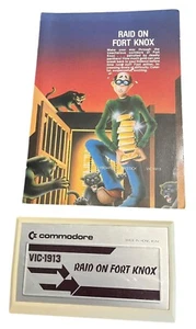 Commodore 64 VIC-1913 Riad on Fort Knox Vtg 1982 Game Cartridge - Picture 1 of 2