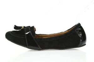 Womens Kate Spade NY black w/ tassels suede foldable ballet flats sz. 7 - Picture 1 of 6