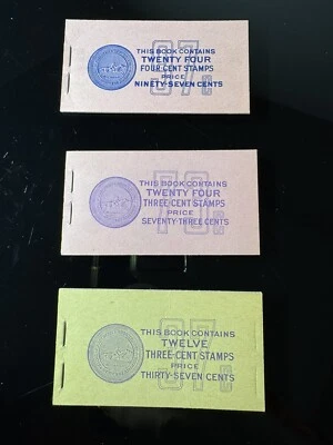 US Sc# BK104a, BK105a, BK109 Stamp Booklets MNH Lot Of 3 Stamp Books - Image 1 of 4