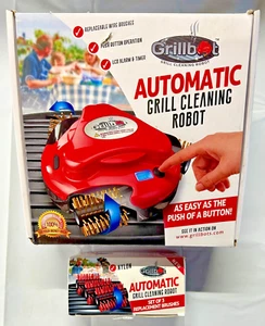 Grillbot Automatic Grill Cleaning Robot Plus Extra Set Of Nylon Brushes Cool - Picture 1 of 9