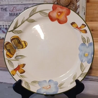 Plato de cena botánico mariposa estudio Pfaltzgraff 10 7/8" Foto 1 de 4
