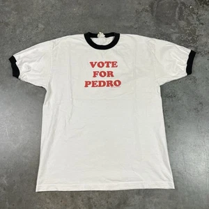 Vintage Vote For Pedro T-Shirt Herren XL weiß Napoleon Dynamite Ringer gebraucht - Bild 1 von 18