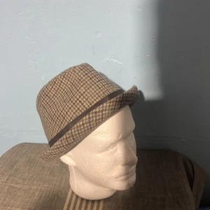 Men's Goorin Brothers Fedora Lightweight Gray Pin Stripes Size Large Vintage - Picture 1 of 8