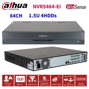 Dahua AI NVR5464-EI 4K 64CH 4SATA SMD+Face Recognition WizSense NVR IP Recorder - Picture 1 of 22