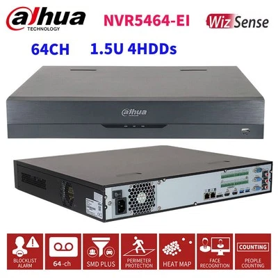 Dahua AI NVR5464-EI 4K 64CH 4SATA SMD+Face Recognition WizSense NVR IP Recorder - Image 1 of 4