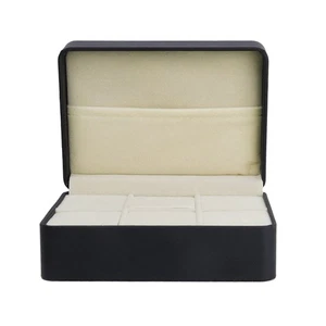 6-Kompartiment Cufflink Krawatte Krawatten-Clip-Stange-Speicher-Hülle (schwarz) - Bild 1 von 9