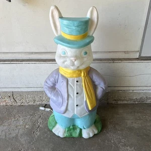 Vintage 1993 Empire 36” Mr.  EASTER Bunny Rabbit In Purple Coat Blowmold - Picture 1 of 10