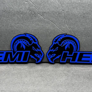 Angry Goat Mirror Silv On Black For RAM Car Truck Emblem Badge Custom, Pack of 2 - Bild 1 von 1