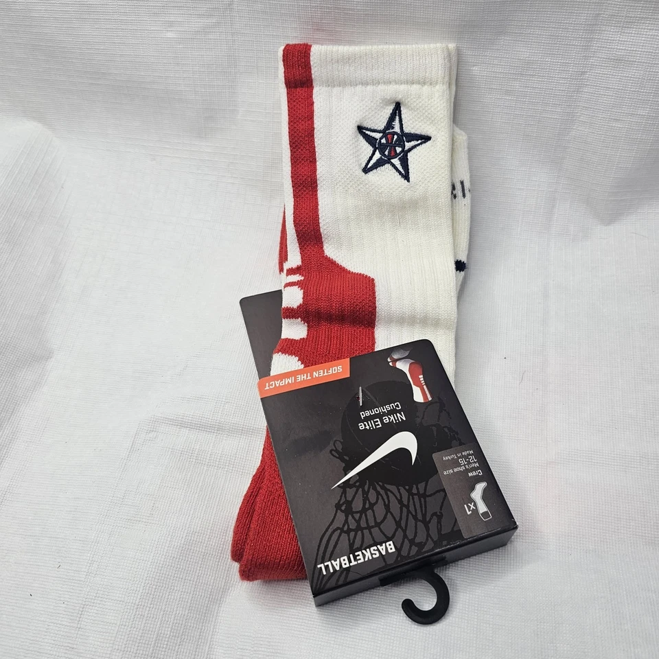 Hombre Nike Elite Baloncesto Calcetín Equipo EE. UU. Talla L Rojo SX4667-161 Juegos Olímpicos DS 2011 Foto 1 de 3