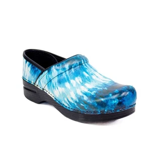Zapatos Dansko Azul Tie Dye Cuero Profesional Zuecos Mujer’s 39 EU / 8.5-9 US - Imagen 1 de 10
