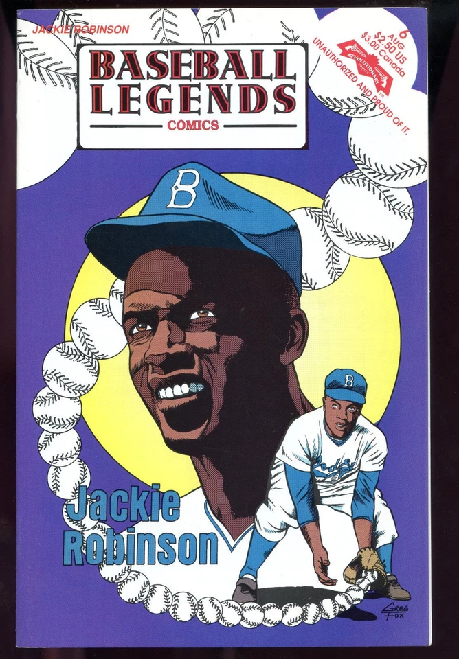 Cómic revolucionario 1992 6 leyenda del béisbol Jackie Robinson Brooklyn Dodgers Foto 1 de 1