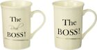 Set of 2 The Boss & The Real Boss Tea Coffee Mugs Wedding Anniversary Gift Box