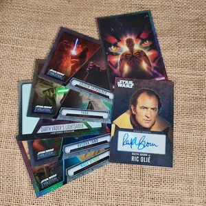 Stars Wars Evolution Set of 6 Trading Cards - Ralph Brown Signature Card - Picture 1 of 7